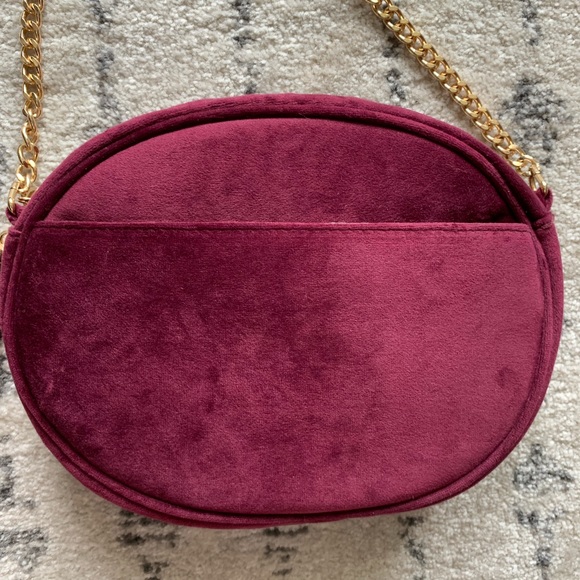 Maroon velvet purse - Picture 2 of 5
